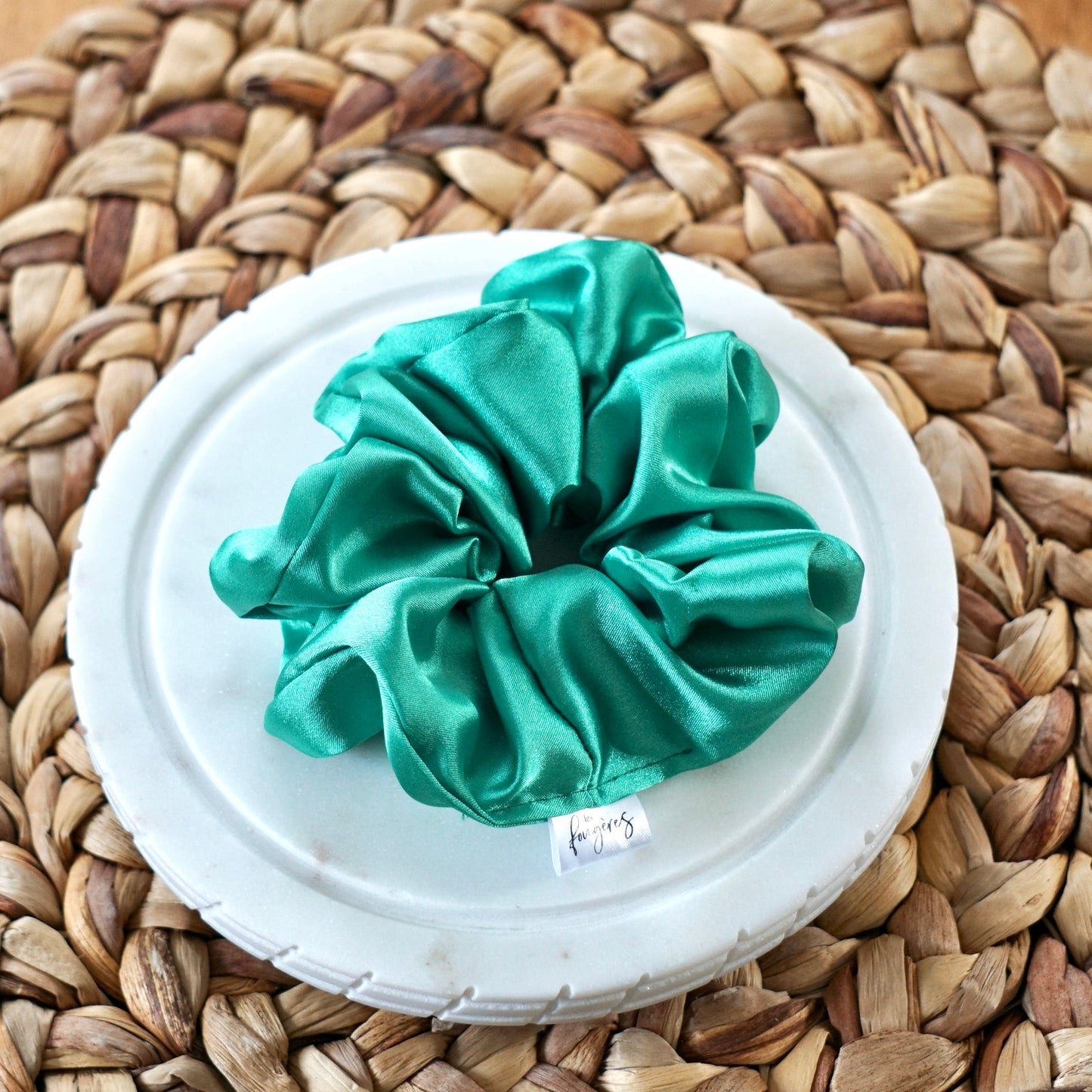 Chouchou XL satin - sapin