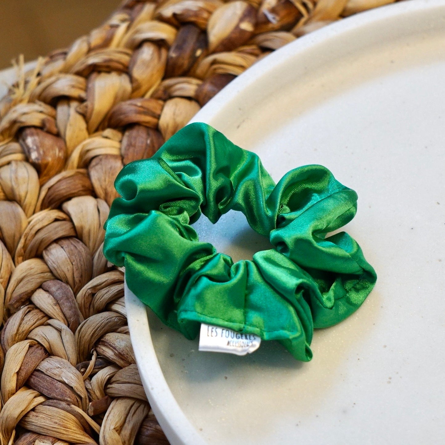 Chouchou satin - sapin