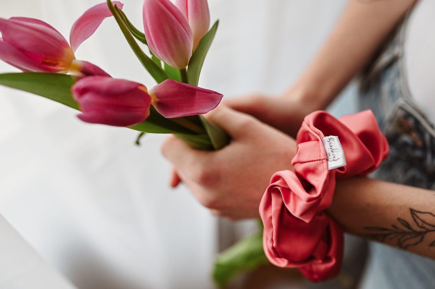 Chouchou XL satin - rose mat