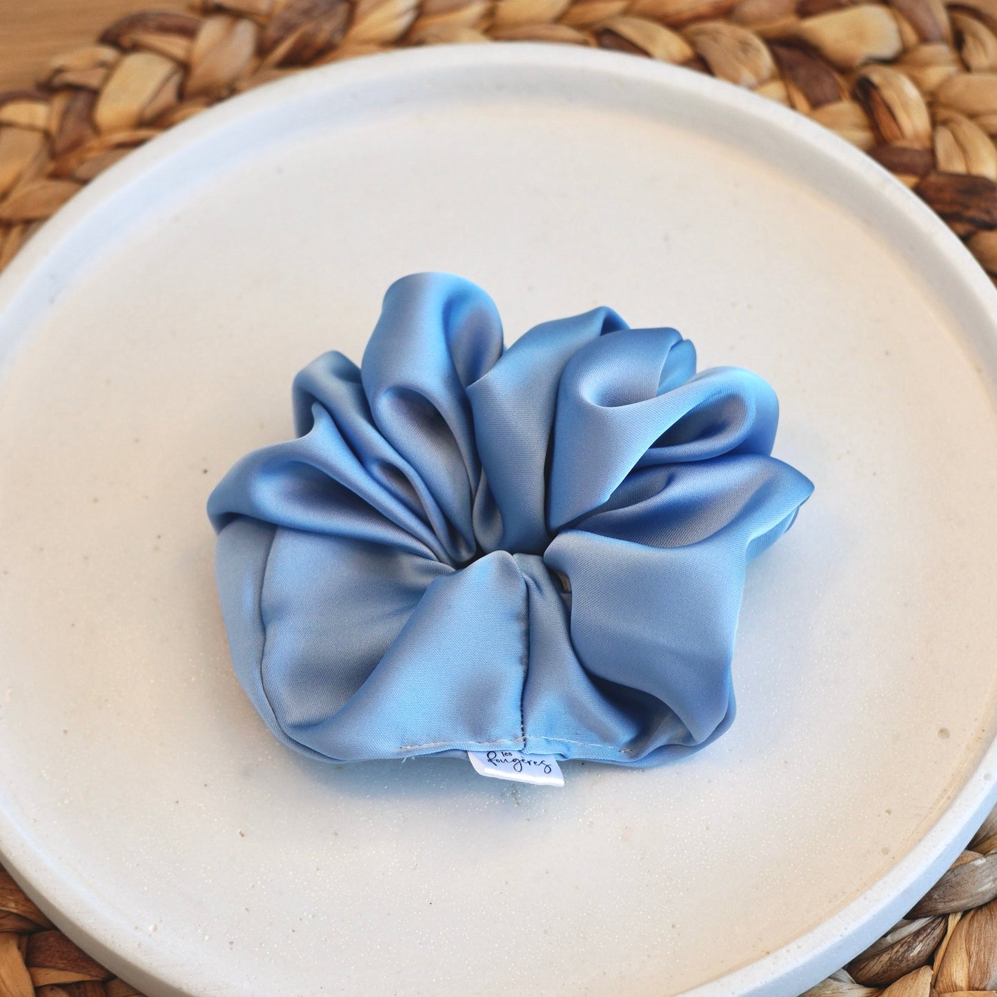 Chouchou XL satin - ciel doux