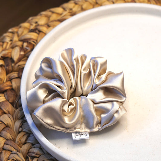 Chouchou satin XL - Crème