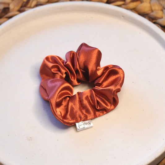 Chouchou satin - Citrouille