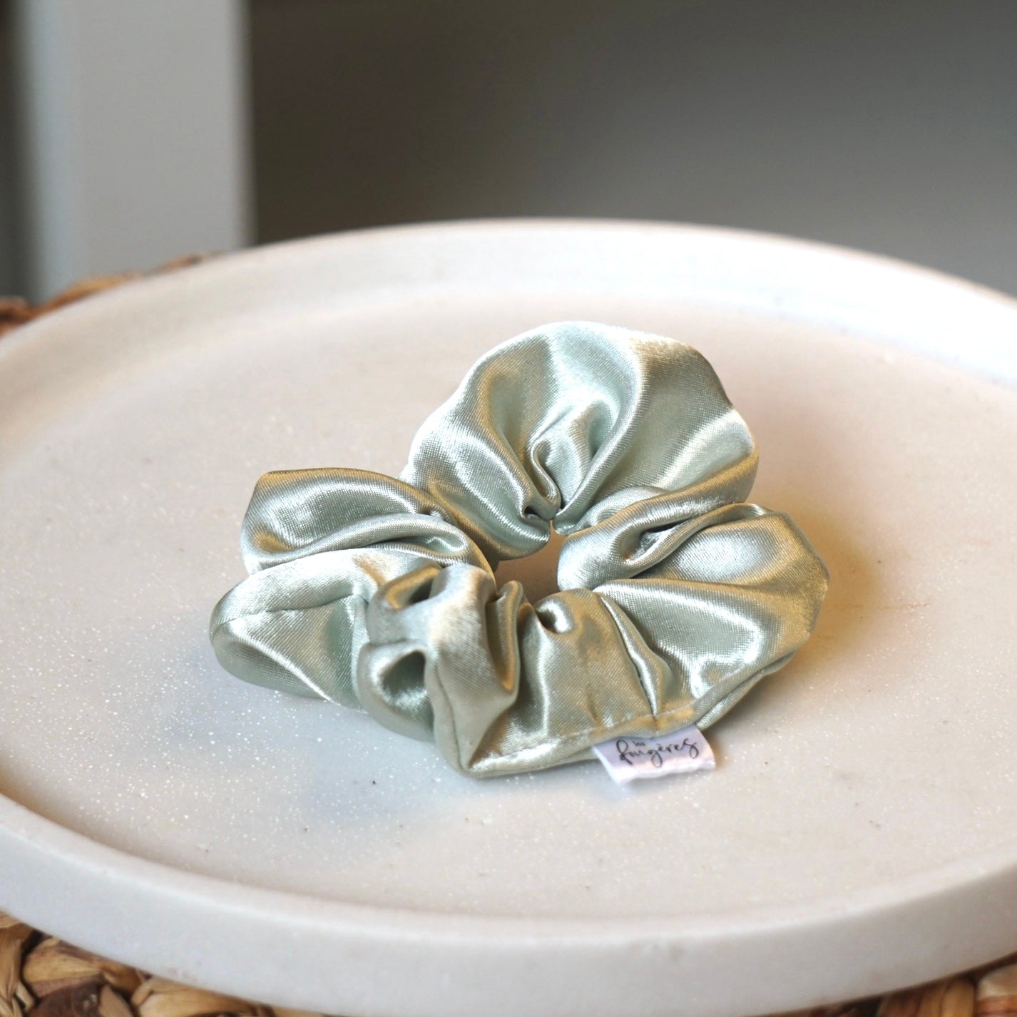 Chouchou satin - sauge